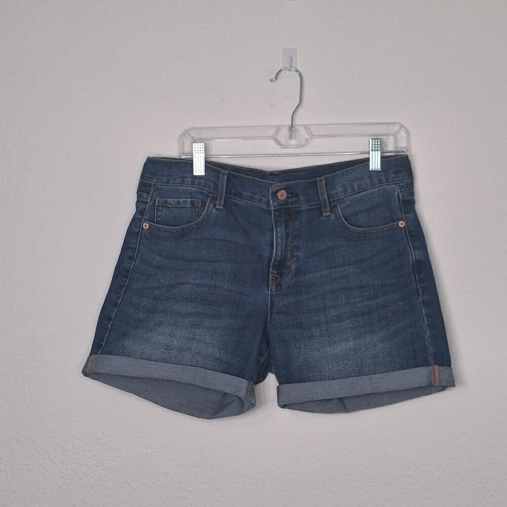 Old Navy Denim Shorts Sz 10 Medium Wash Mid Rise 4.5 inch Western Cowgirl